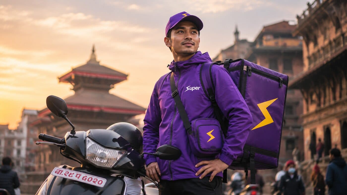 super rider kit: jacket, cap, backpack