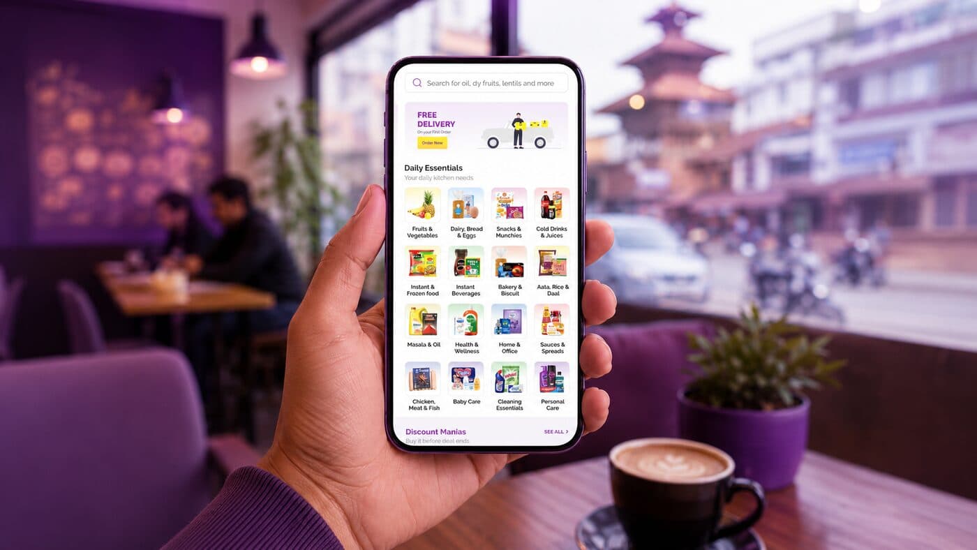 the super grocery app open in hand